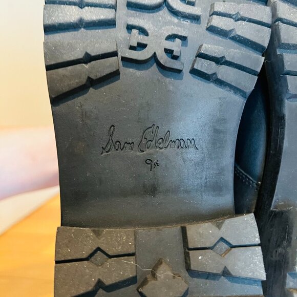 SAM EDELMAN Lex Zip BOOT Lace BLACK Combat LEATHER Military WOMEN Us 9.5 M - Picture 16 of 16